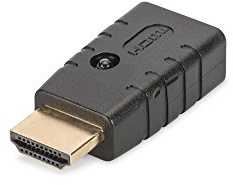 DIGITUS 4K HDMI EDID Emulador - UltraHD 4k/60Hz - para HDMI Extender, conmutadores, divisores, conmutadores de Matriz - Función de clonación - HDCP 2.2, HDR - Negro