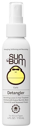 Sun Bum Curls and Waves Detangler - Prevents Dullness and Frizz - Vegan and Cruelty Free - 4 oz