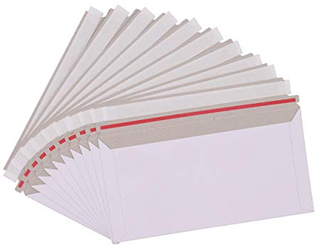 800x Großbrief 250x160mm Umschläge Brief DIN Lang Pappe Karton Versandtaschen Selbstklebend weiss A1 B2 A5 Vollpappe Maxibrief