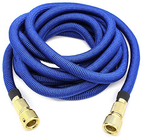 Bemodst Gartenschlauch, Ausdehnbar Wasserschlauch Ausgedehnt Flexischlauch mit Metall Steckverbinder, Hoher Dichte Polyester Oberstoff, PE Schlauch für Garten, Rasen, Pet Dusche (5m)