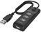 Hama USB Hub 4 Ports mit Schalter (High-Speed Datenübertragung, 4x USB-A für Maus, USB-Stick, usw., 1,8m langes Kabel, Multiport Adapter, USB Adapter 4in1 für Büro, Homeoffice und unterwegs), 00200118, Schwarz