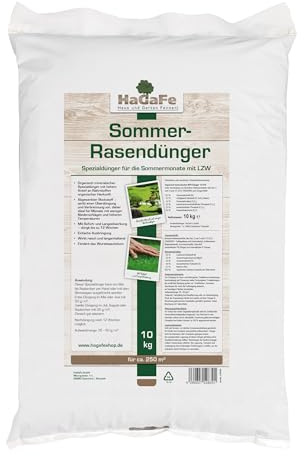 HaGaFe Sommer Rasendünger Sommerrasendünger Spezialdünger organisch mineralisch 10 kg (1x 10 kg)