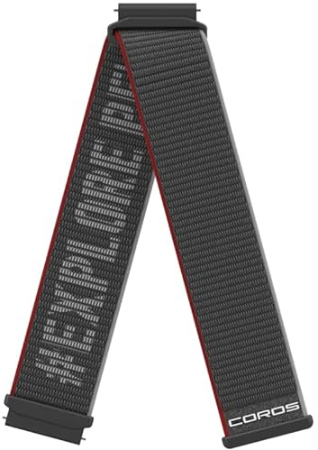 COROS APEX 2 Pro/APEX Pro/APEX 46mm/ PACE 3/ PACE Pro/APEX 4 (42mm)/ PACE 4 Sport Uhrenarmband 22 mm (Schwarz, Nylon)