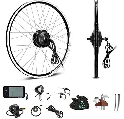 YOSE POWER 27.5'' ebike 36V250W conversion kit Front Wheel Brushless Motor with LCD Display Black for Electric Bicycle