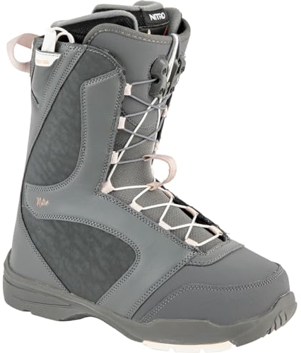 Nitro Damen Flora TLS All Mountain Freestyle Schnellschnürsystem günstig Boot Snowboardboot, Charcoal, MP 26.5 // EU 40 2/3 // US WMN 9