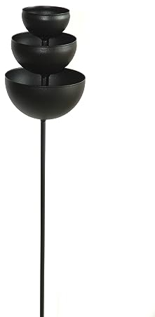 Bornhöft Portapioggia da giardino, in metallo, decorazione da giardino, abbeveratoio verniciato a polvere, spina per aiuole, 75 cm