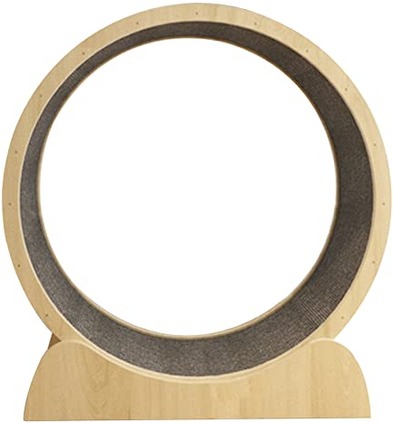 Katzenlaufrad Katzenlaufrad-Übungsgerät aus Holz, Katzenlaufrad-Laufband für kleine/große Katzen, Haustier-Katzenspielzeug zum Abnehmen im Innenbereich, Kätzchen-Übungsrad (Größe: 90 cm/35,4
