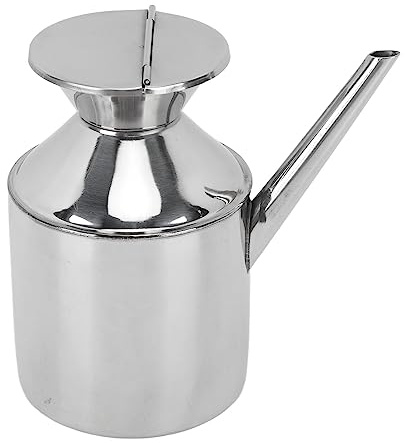Tyenaza Ölkanne aus Edelstahl, Mehrzweck-Ölbehälter, Ölspenderflasche Für Küche, Sojasauce, Essig, Kochwein(No handle)