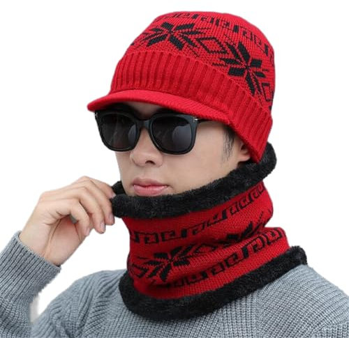 RajoNN Hüte, Unisex, warme Wintermütze, Wintermütze für Herren und Damen, Wintermütze, Wollschal, Mütze