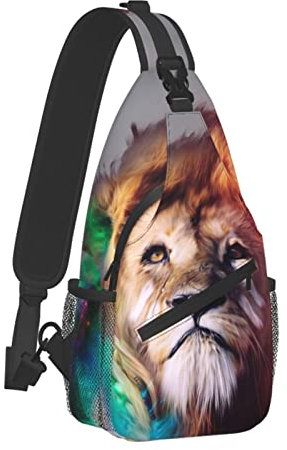 Chest Shoulder Bag Lion Head Strap Daypack Outdoor Chest Crossbody Lightweight Crossbody Bag For Business, Office, Travel