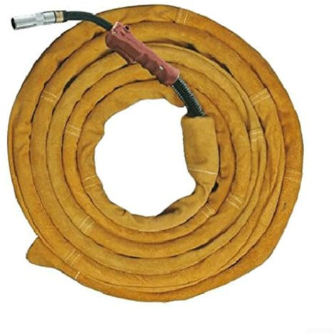 WIG-Schweißbrenner-Kabelabdeckung für Schlauchschutz, schwer entflammbare WIG-Taschenlampe, Kabelmantel, Leder-WIG-Schlauchhülsen, langfristiger Schweißpistolenschutz (3,5 m)