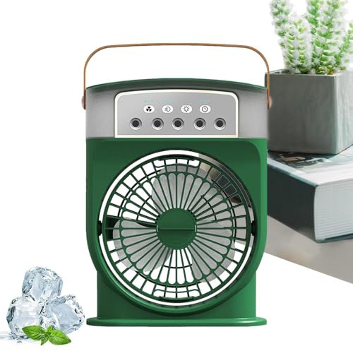 Ventilador con pulverización de agua, ventilador de mano con niebla de agua | Ventilador de niebla personal con diseño refrescante portátil | Ventilador de pulverización de agua ajustable, compacto y