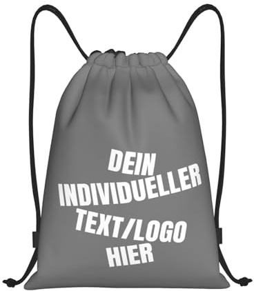 Tingwei Personalisiertes rucksack Turnbeutel mit Kordelzug mit Foto/Logo/Text, personalisierte Sporttasche, Sportbeutel für Herren und Damen,wasserdicht Turnbeutel, Schwimmtasche,Sport