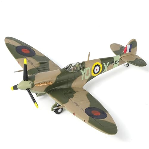 SEBUNAS 1/72 UK Super Navy Spitfire Gegoten Metalen gevechtsvliegtuig Modelbouwset Simulatie van de Tweede Wereldoorlog Retro Vliegtuig geprefabriceerd model met standaard
