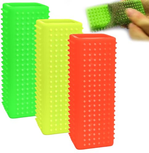 Silicone Pet Hair Remover 3Pcs, Reusable Rubber Pet Hair Block Roller Cleaner Dog Cat Hair Remover Furnishings Fabric (Orange, Yellow, Green)