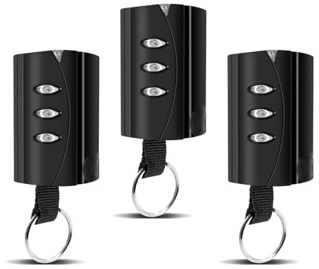 433MHz Mando Puerta Garaje, 3 Canales Mandos Puertas Automáticas Compatible únicamente con Sistemas de la Marca Pujol Vario Black, Mars, Ocean, Rolling Code (Pack de 3)