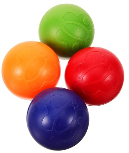 WEKAMOS Lot de 4 Maracas à Secouer pour Tout-Petits en Plastique Léger, Couleurs Différentes, Jouets Portables pour Performances et Fêtes Balles Rebondissantes