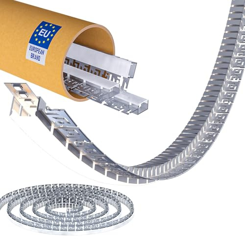 Shine Plus Flexibles LED Trockenbauprofil 2m × 6 Stück– Einbauprofil für gebogene Führungsschiene für LED Streifen, biegsam für gewölbte Deckenkonstruktionen und Wanddekorationen