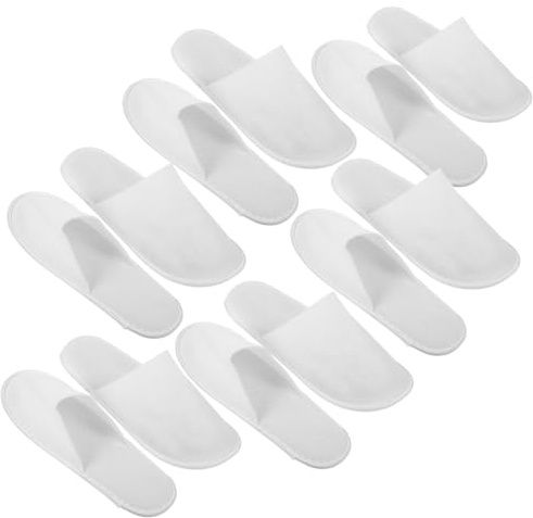 DEARMAMY Pantofole Casa Ospiti Usa e Getta per Hotel e Spa, Unisex, Morbide, Antiscivolo, 12 Paia, Bianche, per Viaggio