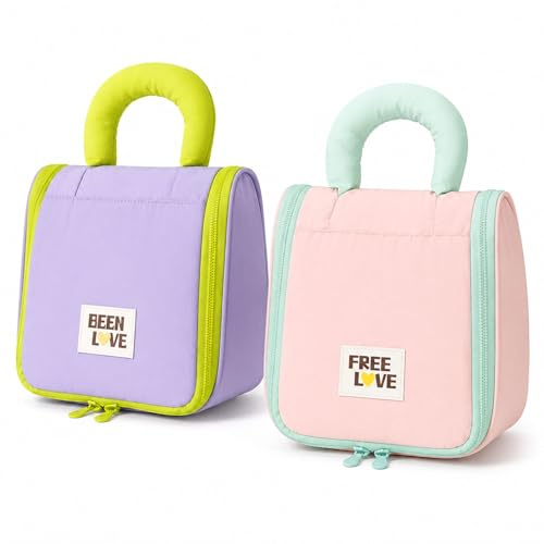 2 Beauty Case da Viaggio Donna da Appendere Borsa da Toilette da Viaggio | beauty case da appendere Borsa da Toilette Con Gancio Beauty Case da Viaggio da Appendere Impermeabile con Scomparti e Gancio