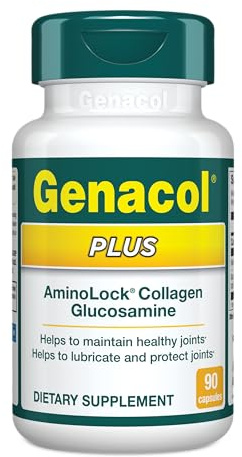 Genacol Plus – Glucosamine and Collagen Supplement, Ultra-Hydrolyzed Collagen Peptides, Eases Joint Movement, Maintains Cartilage, 90 Capsules (30-Day Supply)