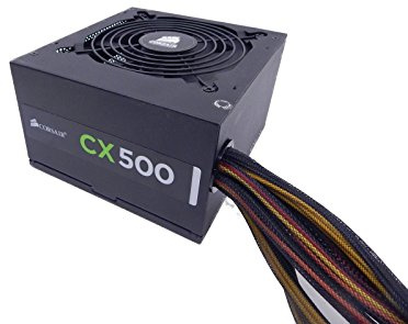 Corsair CX500 500W ATX Negro Unidad de - Fuente de alimentación (500 W, 90-264, 12V, Activo, Sobretensión, Sobrevoltaje, Cortocircuito, Bajo Voltaje, 12 cm)