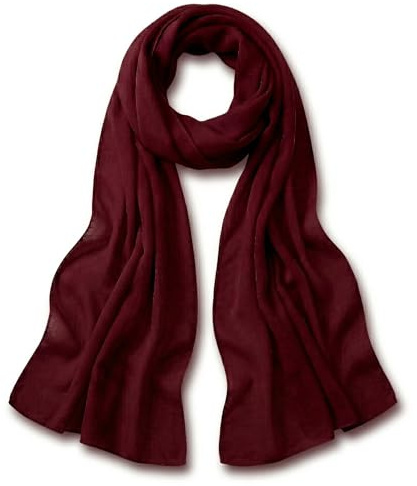 TigerTie signore chiffon foulard - bordò borgogna Uni dimensione 160 cm x 36 cm - sciarpa