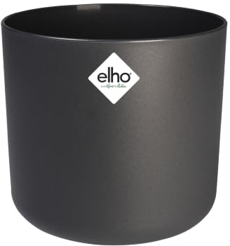 elho B.for Soft Rund 22cm Blumentopf - Anthracite | ∅ 22.3 x H 20.4 cm | für den Innenbereich | 100% recyceltes Plastik