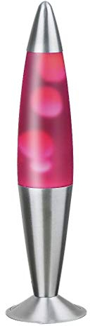 Rabalux Lollipop 2 Lavalampe, Glas Metall, Klar/Rosa, 11 x 11 x 42 cm, E14 25watts