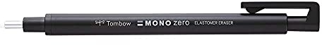 Tombow EH-KUR11 Präzisionsradierer MONO zero nachfüllbar runde Spitze, Durchmesser 2.3 mm, schwarz