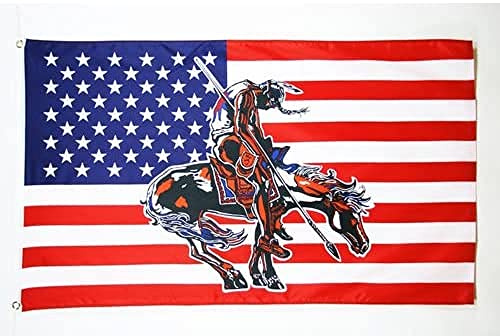 AZ FLAG Bandiera Stati Uniti con Cavallo 150x90cm - Bandiera Americana – USA 90 x 150 cm