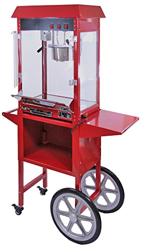 KuKoo - Macchina per Fare i Popcorn 230g in Acciaio Inossidabile con Carrello