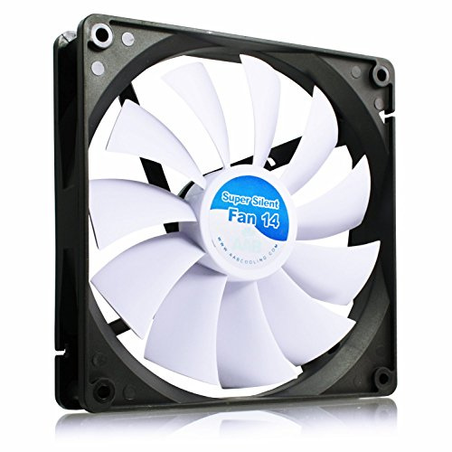 AABCOOLING Super Silent Fan 14 - Tyst Och Effektiv 140mm Fodral Fläkt Med Vibrationsdämpare, 12V PC-Kylning, Högt Luftflöde, För PC-Fodral