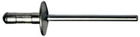 4.8 X 17.0 mm 250 Stück Alu / Edelstahl A2 Multigrip Blindnieten Grosskopf Dichtnieten Nieten