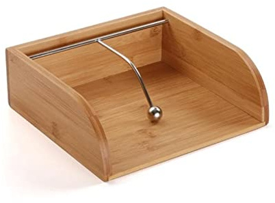 D,casa Versa 19910127 Bambus Serviettenhalter, Modern, Braun, Holz, 7 x 7 x 7 cm