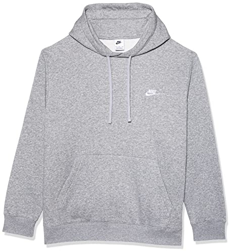 Nike Herren Sweatshirt M NSW Club Hoodie PO BB, Dk Grey Heather/Matte Silver/(White), 3XL, BV2654