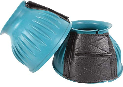 Cashel Rubber Horse Bell Boots Teal L