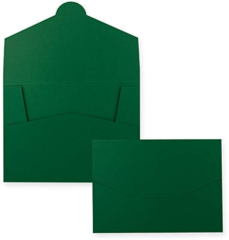 20x stabile Papier Mappe für DIN A4 und DIN C4 in Dunkelgrün - 22 x 30,5 cm - 240 g/m² - als Präsentationsmappen, Bewerbungsmappen, Projektmappen geeignet