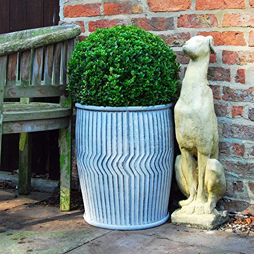 Bluebell Yard Small antique style round zinc dolly washing tub planter