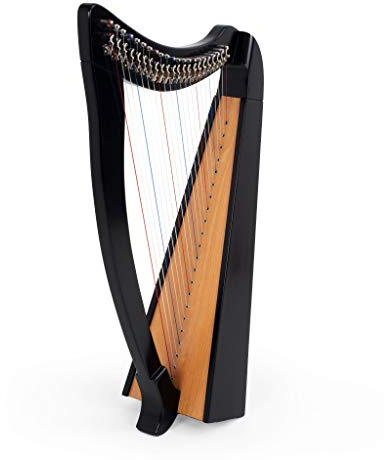 MMX HX22BK celtic harp in black - 22 strings
