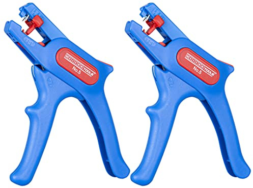 WEICON TOOLS Abisolierzange No. 5 2er Set | Automatische Abisolierzange für alle gängigen flexiblen und massiven Leiter von 0,2-6,0 mm²