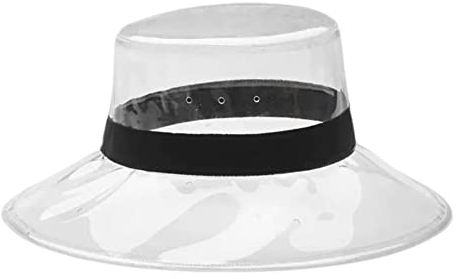 ZKYUCHUN Mode Sonnenhut Eimer Hut Mützen Frauen High Street Sommer Strand Hut PVC Transparent Sonnenblende wasserdichte Regenhut Für Männer Damen-Farbe6.