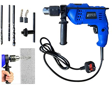 Corded Impact Electric Rotary Drill 2 in 1 Rotary Hammer Drill 360°Rotating Handle with 5/6/8 mm Concrete Bit for Brick Wood Steel Concrete Masonr Power Tool Electric Hammer Drill