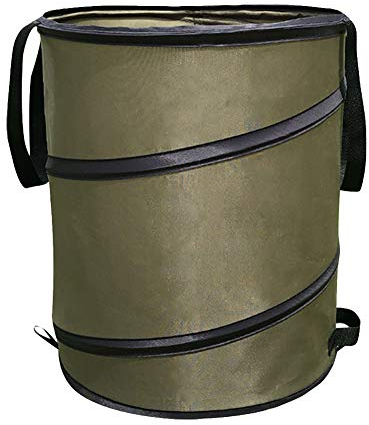 Alnicov Borsa per Rifiuti da Giardino, Pattumiera per Foglie Pop-Up Borsa Pieghevole con Manici Secchio in Tessuto Oxford Contenitore Riutilizzabile per Raccogliere Foglie da Giardino 37,8 L