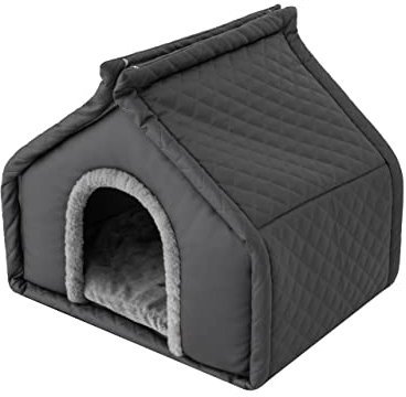 Haustierhütte, Hundeecke, Haustierzwinger, Hundehütte, Ruhebereich, Zwinger, Tierheim, Hundezwinger, Hundeliegen, Gr. 1: 42 x 32 cm Graphit