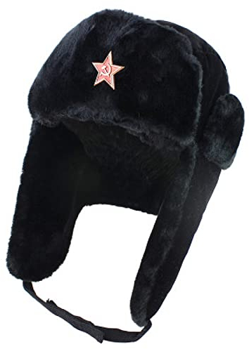 Ciamlir Russische Mütze Sowjetisches Militär Russland Uschanka Bombermützen Winter Ohrenklappen Schneekappen Hut Skimütze Wintermütze, Stil 2, Einheitsgröße