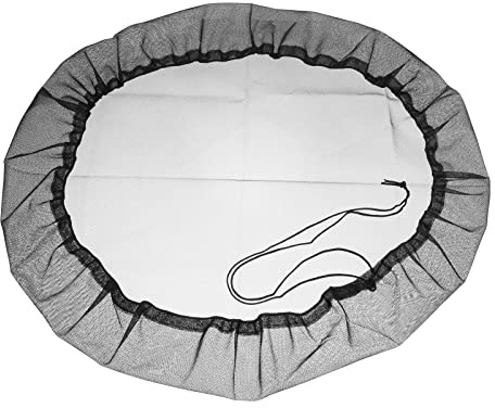 PATIKIL 39.4 OD Rain Barrel Mesh Cover, Net Cover with Drawstring Netting Screen Water Collection Rain Bucket Protector for Outdoor Garden, Black