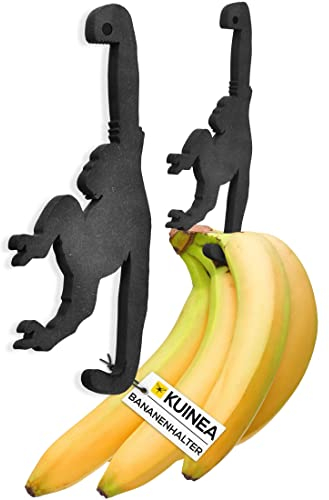 KUINEA Bananenhalter Affe für Bananen [KÜCHEN GADGETS] Der witzige Affen Bananenhalter I Praktischer Obst & Bananenständer I lustiges Küchengadget für Freunde von originellen Küchenutensilien I Küche