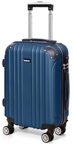 Todeco Valise de Voyage, Rigide e Légère ABS Valise de Voyage à roulettes Valises