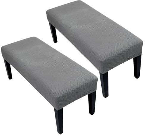 MEYAGOT Universal-Bezug Für Esszimmer-Bank,2 Stücke Stretch Dining Bench Cover,Esszimmer Bankhussen,Bezug Für Esszimmerbank Für Esszimmer,Wohnzimmer,Schlafzimmer(Dunkelgrau)